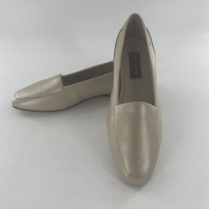 Gloria Vanderbilt Loafer Shoes Women 8.5 W Gold Flats Slip‎ On Metallic Softy5